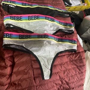 3 brand new low thongs